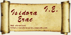 Isidora Erac vizit kartica